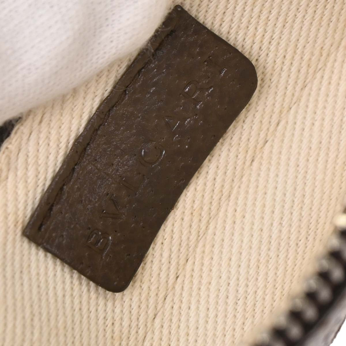 Bvlgari Logomania Shoulder Bag Canvas with Leather, BEIGE, CANVAS, Shoulder bag