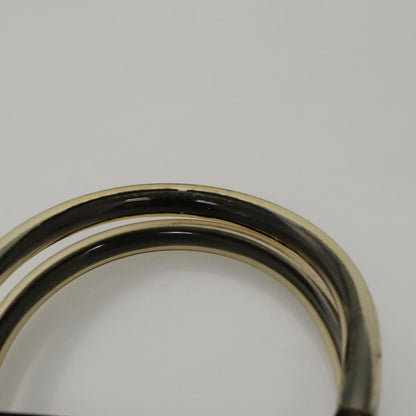 Salvatore Ferragamo Gancini Wristlet Clutch Leather, BLACK, EMERALD, Clutche & pouche