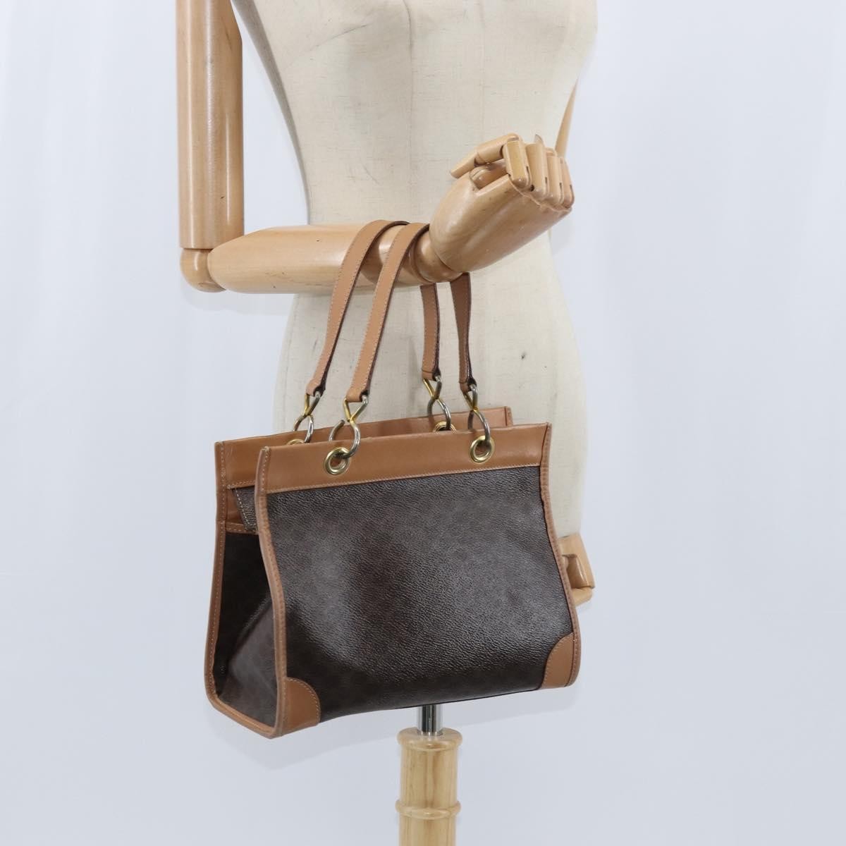 Celine Vintage Macadam Tote bag Canvas, BROWN, CANVAS, Tote bag