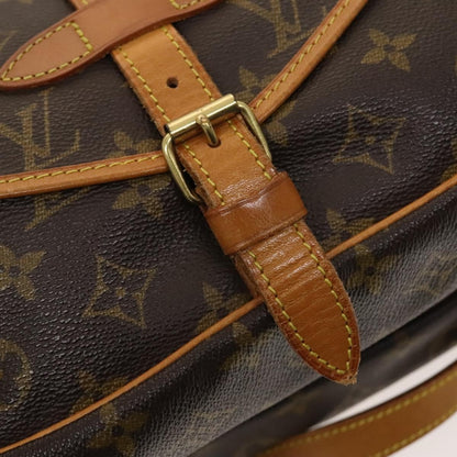 Louis Vuitton Saumur Handbag Monogram Canvas, BROWN, CANVAS, Shoulder bag