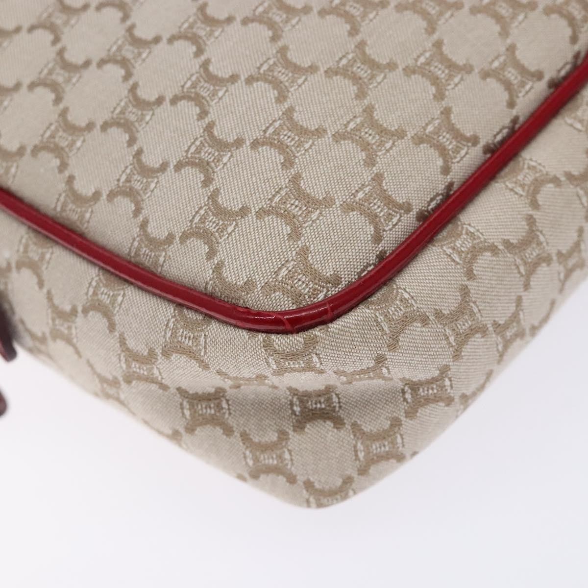 Celine Vintage Macadam Shoulder Bag Canvas, BEIGE, CANVAS, Shoulder bag