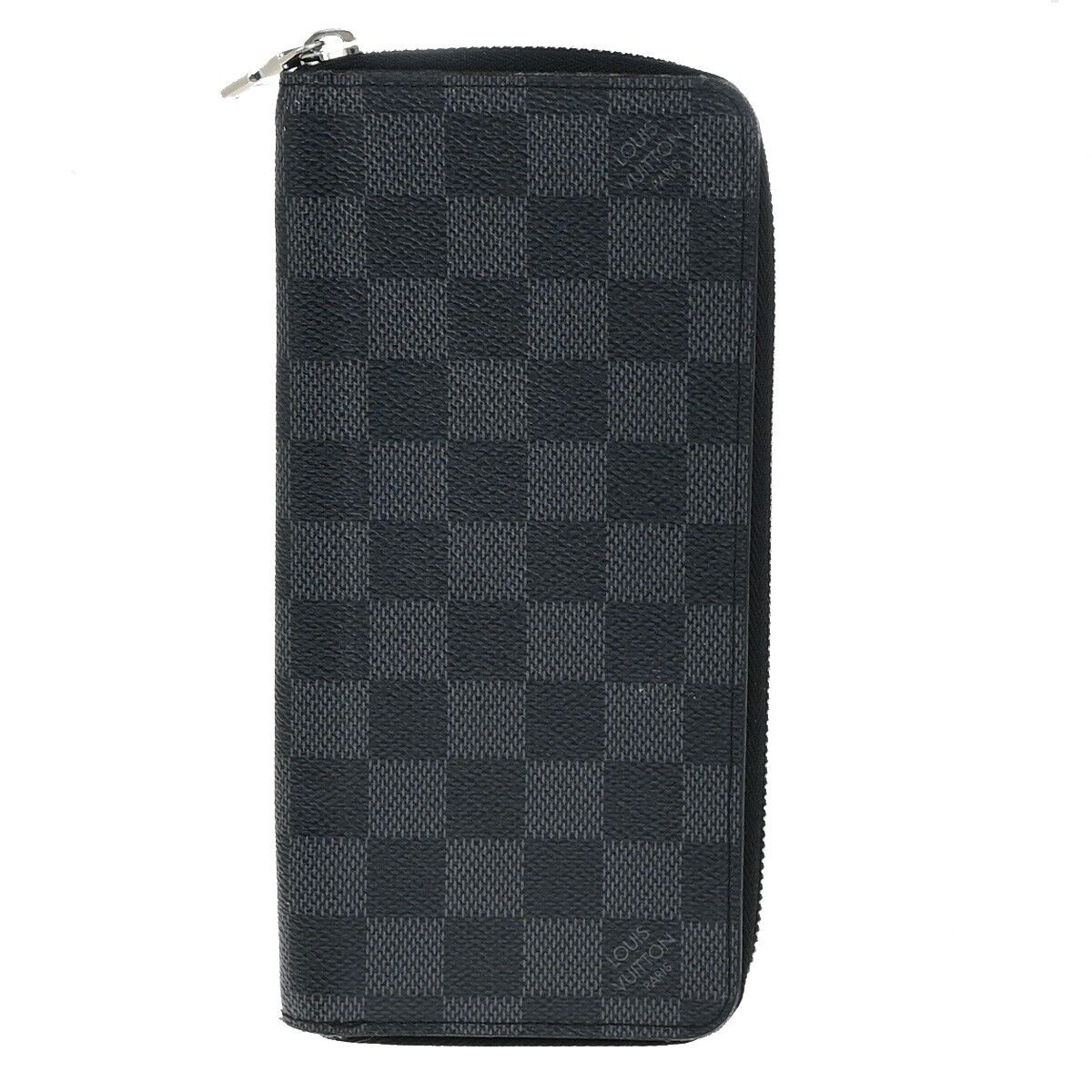 Louis Vuitton Zippy wallet vertical Damier Graphite, BLACK, LEATHER, Wallets