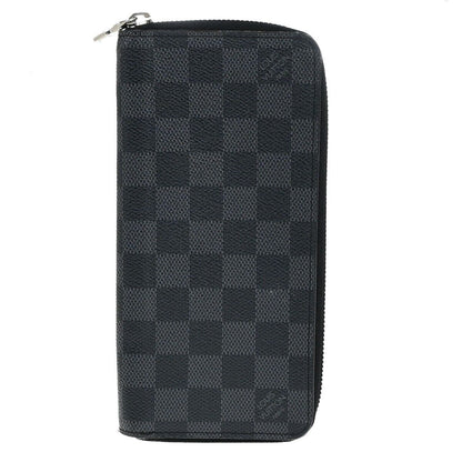Louis Vuitton Zippy wallet vertical Damier Graphite, BLACK, LEATHER, Wallets