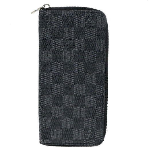 Louis Vuitton Zippy wallet vertical Damier Graphite, BLACK, LEATHER, Wallets