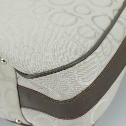 Salvatore Ferragamo Gancini Shoulder Bag Canvas, GRAY, CANVAS, Shoulder bag