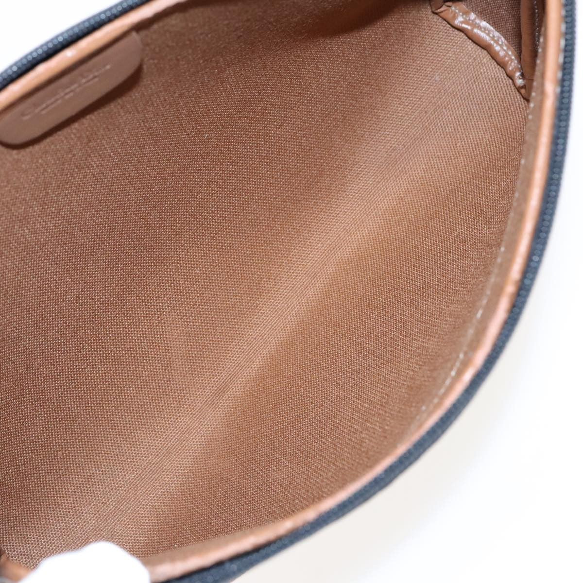 Christian Dior Vintage Honeycomb Zip Pouch Coated Canvas, BLACK, PVC, Clutche & pouche