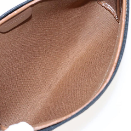 Christian Dior Vintage Honeycomb Zip Pouch Coated Canvas, BLACK, PVC, Clutche & pouche