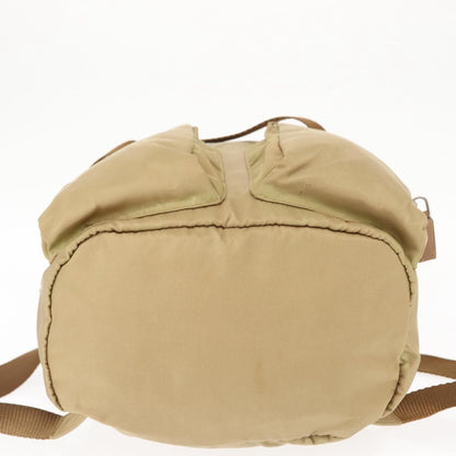 Prada Double Pocket Buckle Backpack Tessuto, BEIGE, NYLON, Backpack