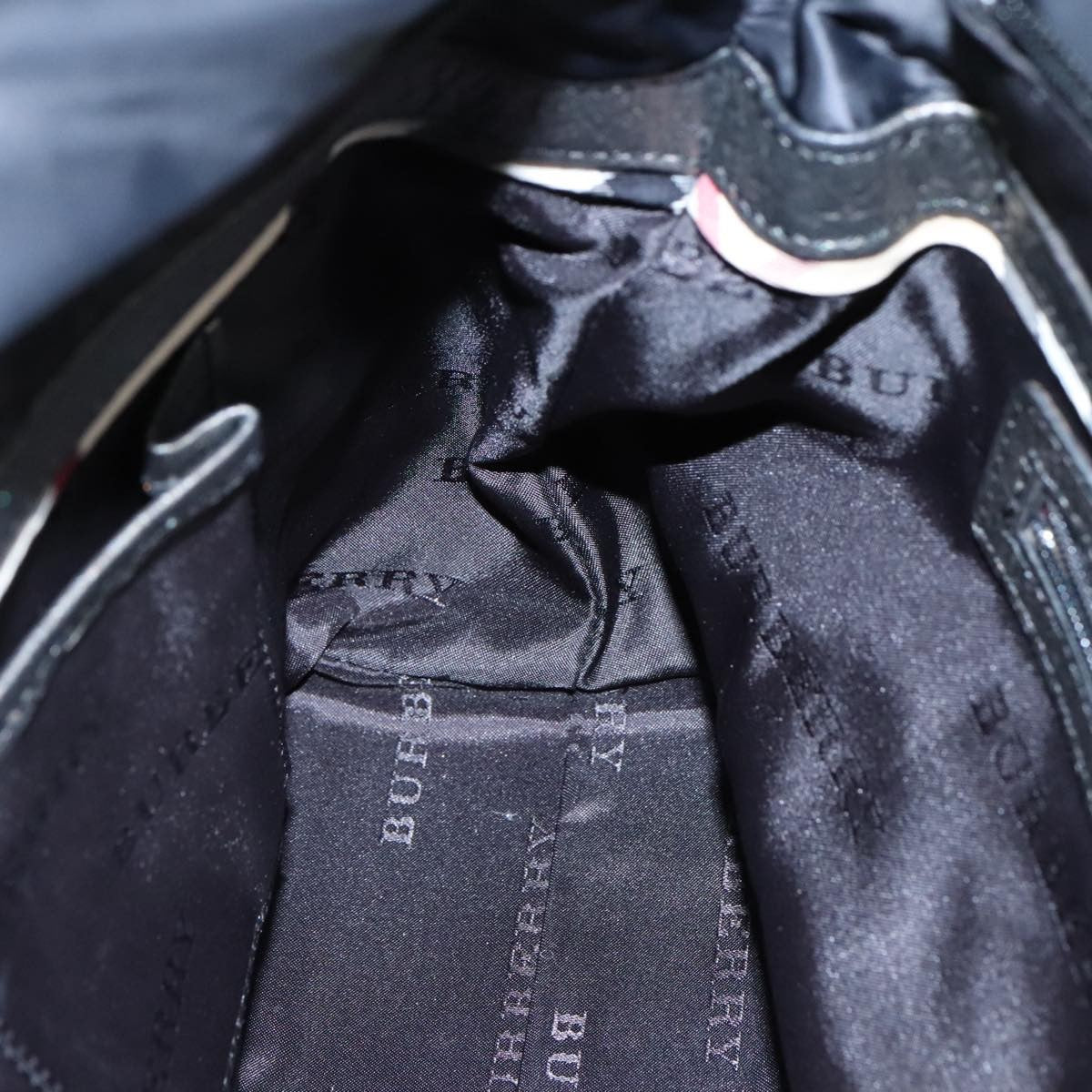 Burberry Vintage Shoulder Bag Nylon, BLACK, NYLON, Shoulder bag