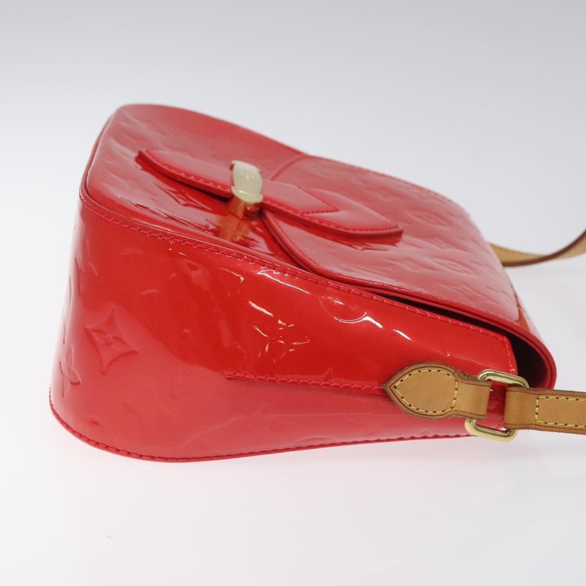 Louis Vuitton Bellflower Handbag Monogram Vernis, RED, PATENT_LEATHER, Shoulder bag