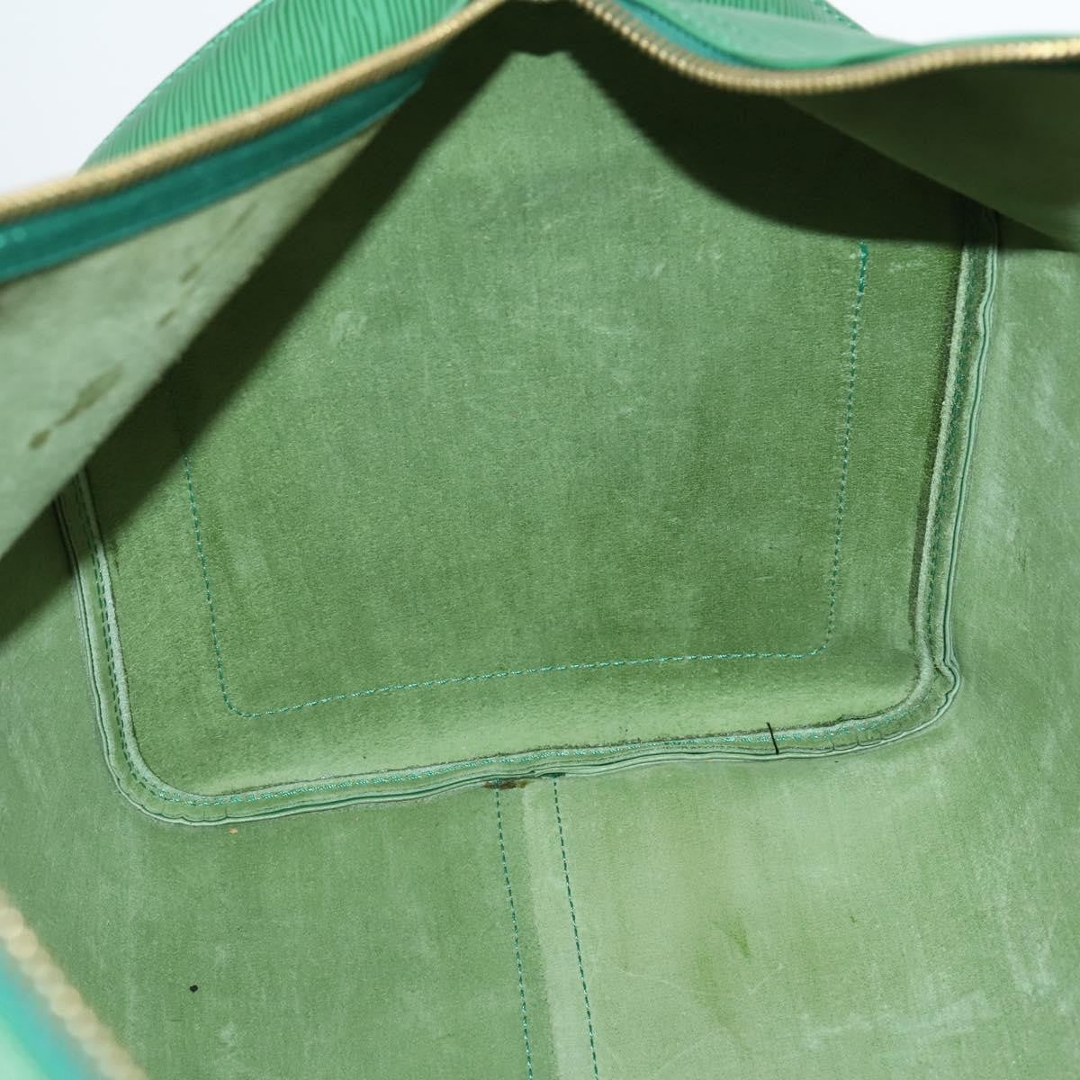 Louis Vuitton Keepall Bag Epi Leather, GREEN, LEATHER, Travel bag