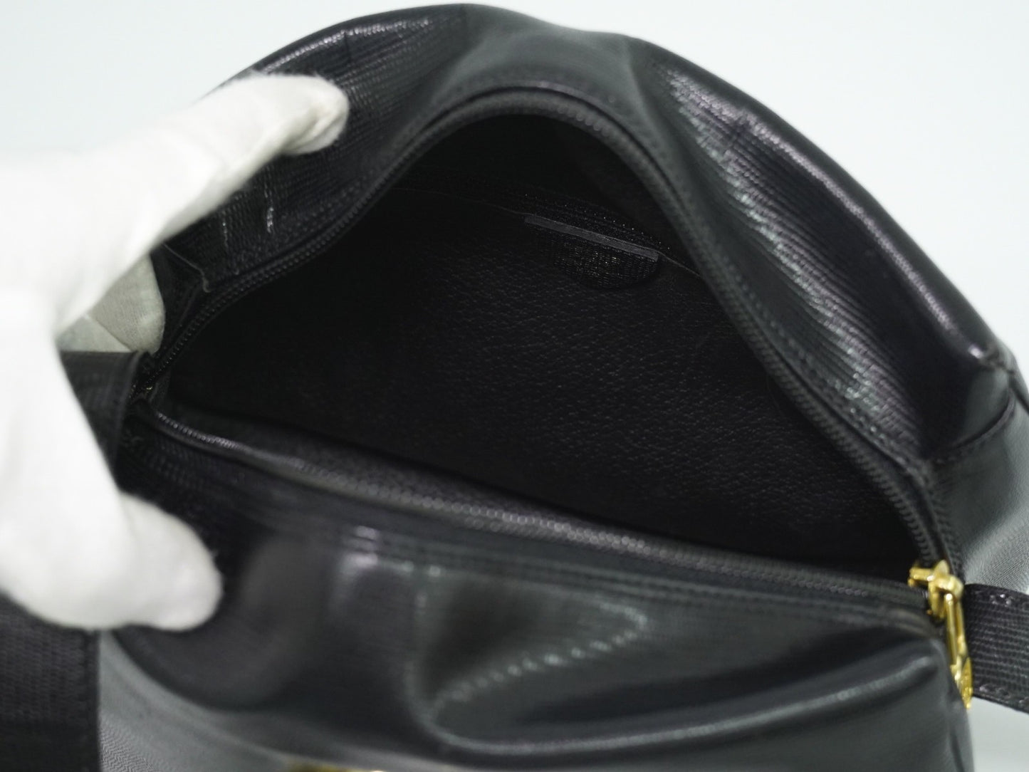 Celine Shoulder Bag Leather, BLACK, LEATHER, Shoulder bag