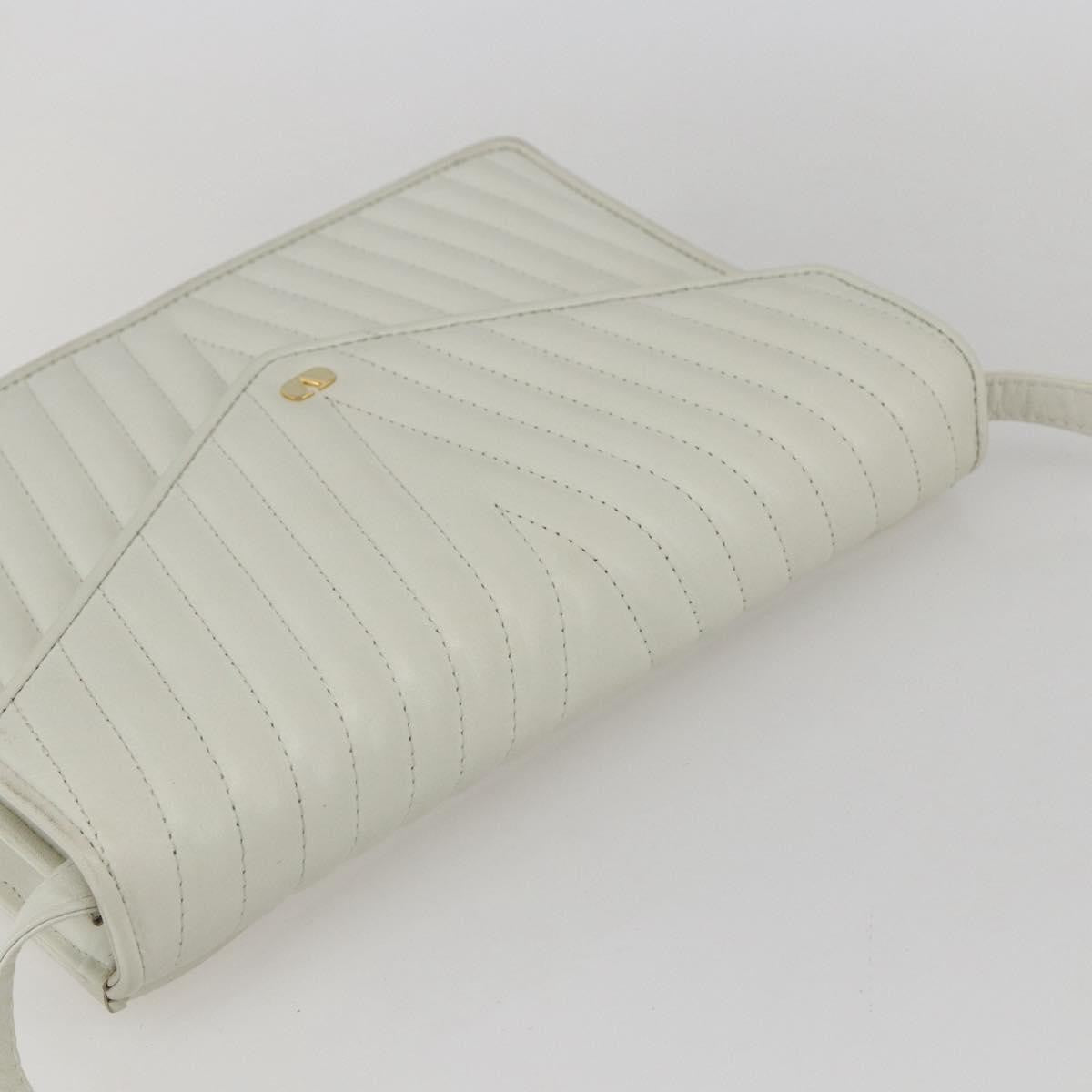 Valentino Garavani Vintage shoulder bag Leather, WHITE, LEATHER, Shoulder bag