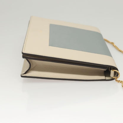 Celine Chain Shoulder Bag Leather, GRAY, LEATHER, Shoulder bag