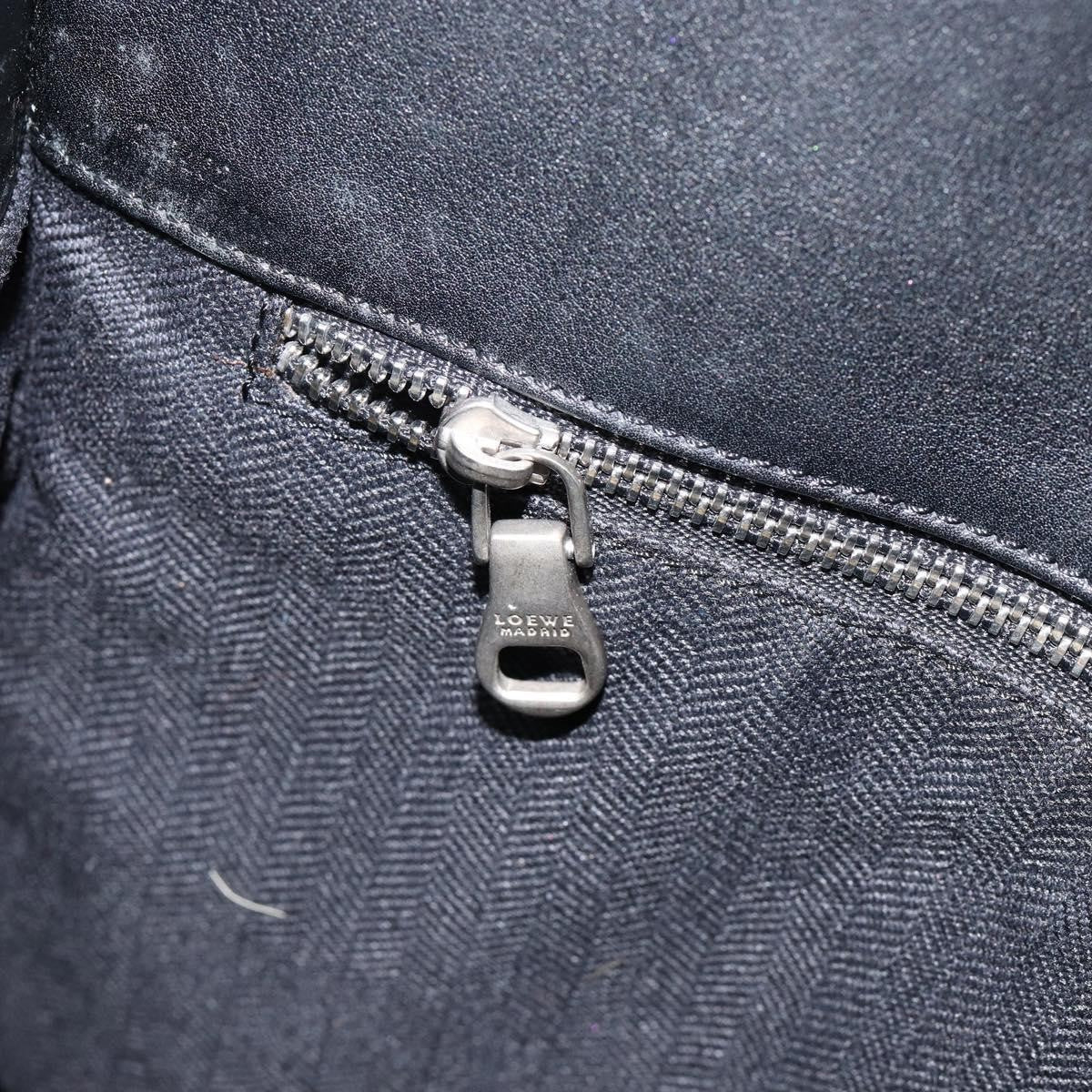 Loewe Vintage Anagram Tote Leather, BLACK, LEATHER, Tote bag