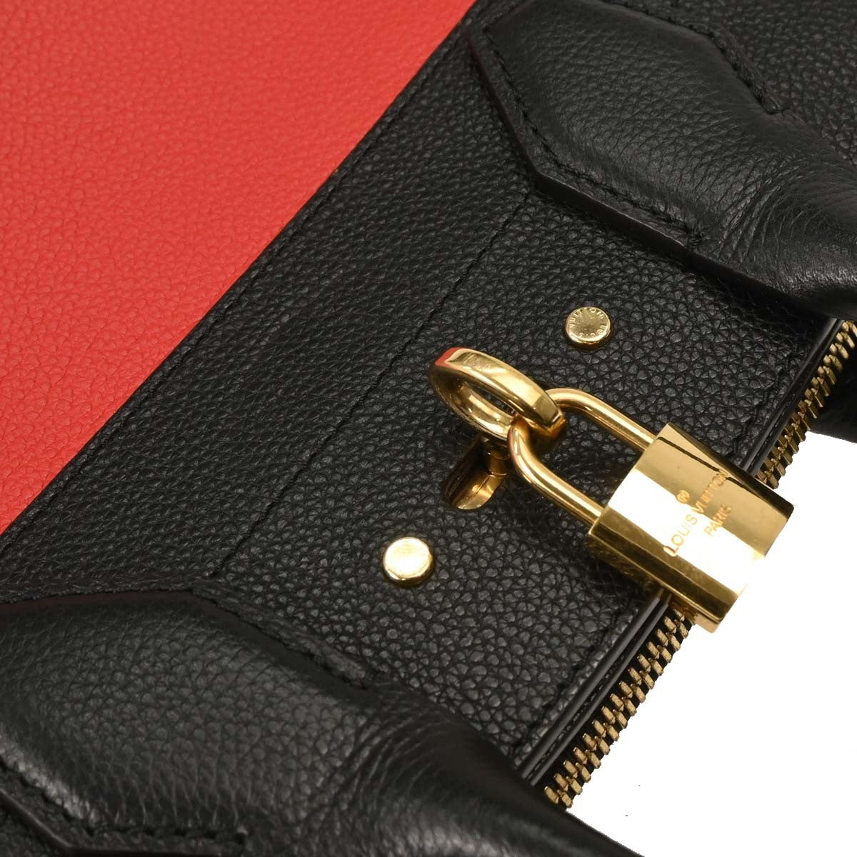 Louis Vuitton City Steamer Handbag Leather, RED, LEATHER, Handbag