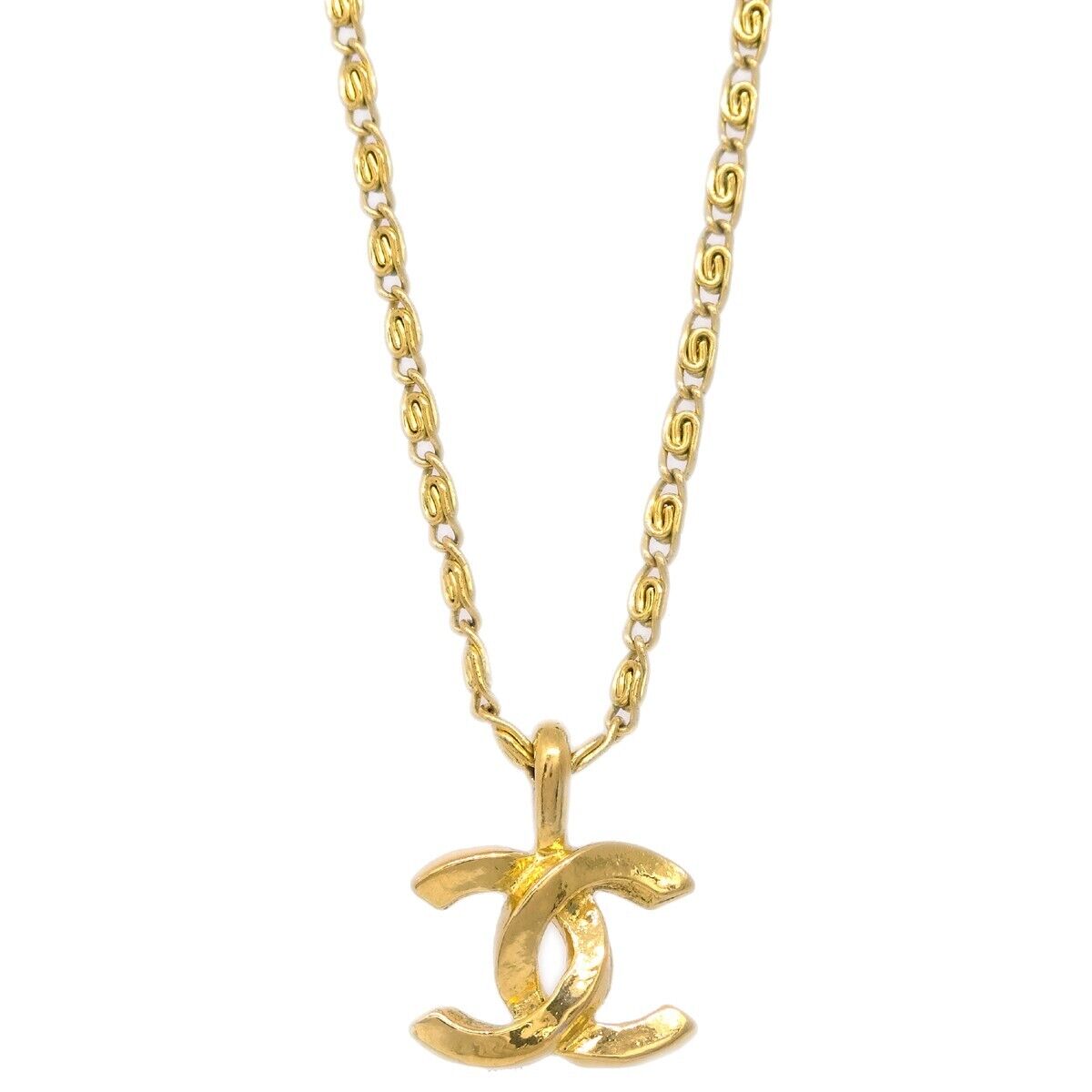 Chanel CC Pendant Necklace Metal, GOLD, GOLD_PLATED, Necklace