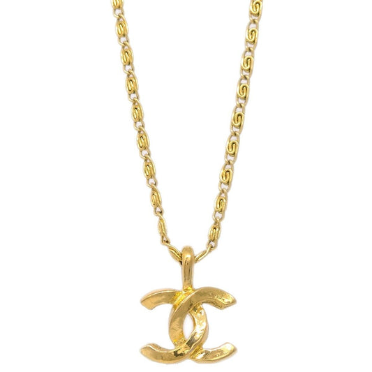 Chanel CC Pendant Necklace Metal, GOLD, GOLD_PLATED, Necklace