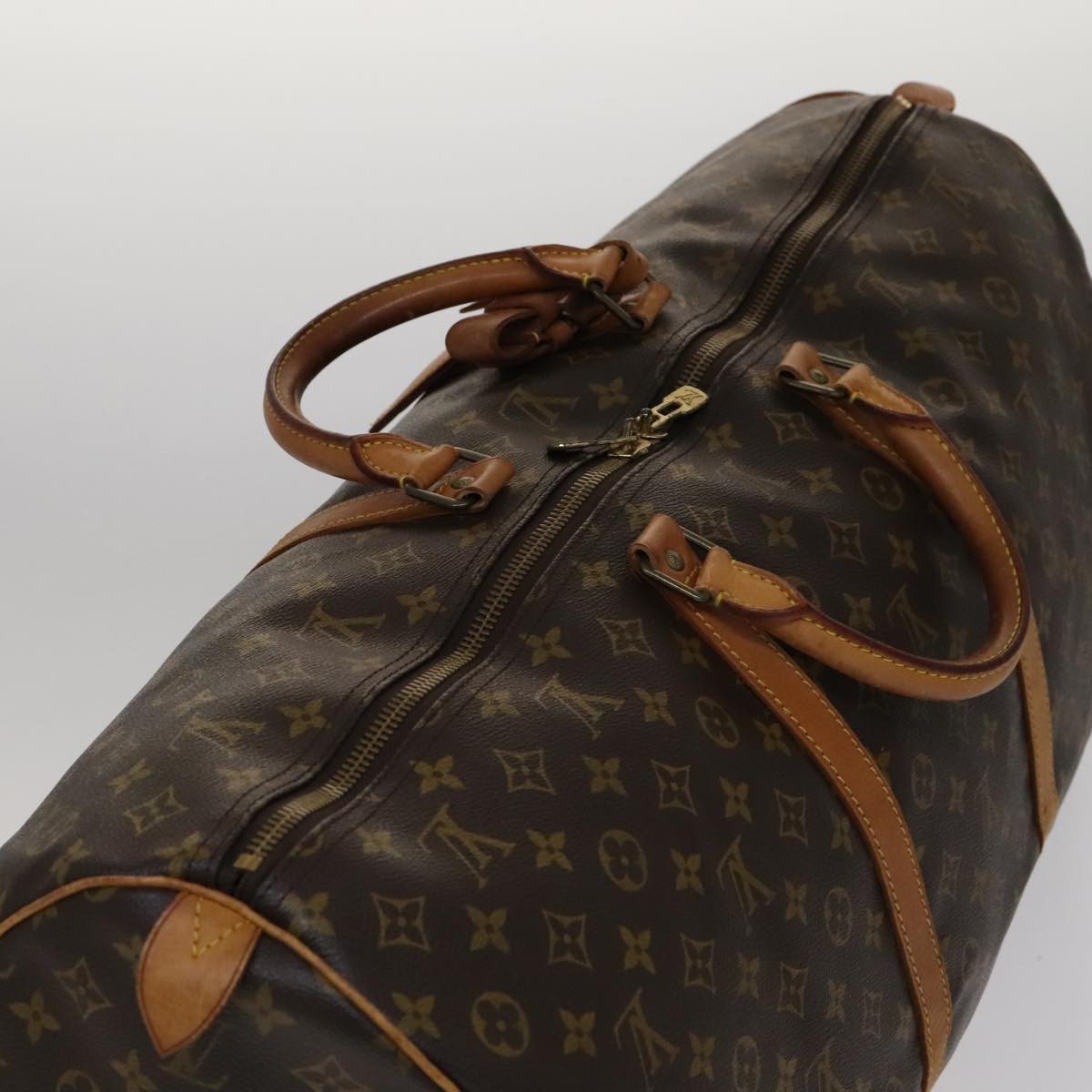 Louis Vuitton Keepall Bag Monogram Canvas, BROWN, CANVAS, Travel bag