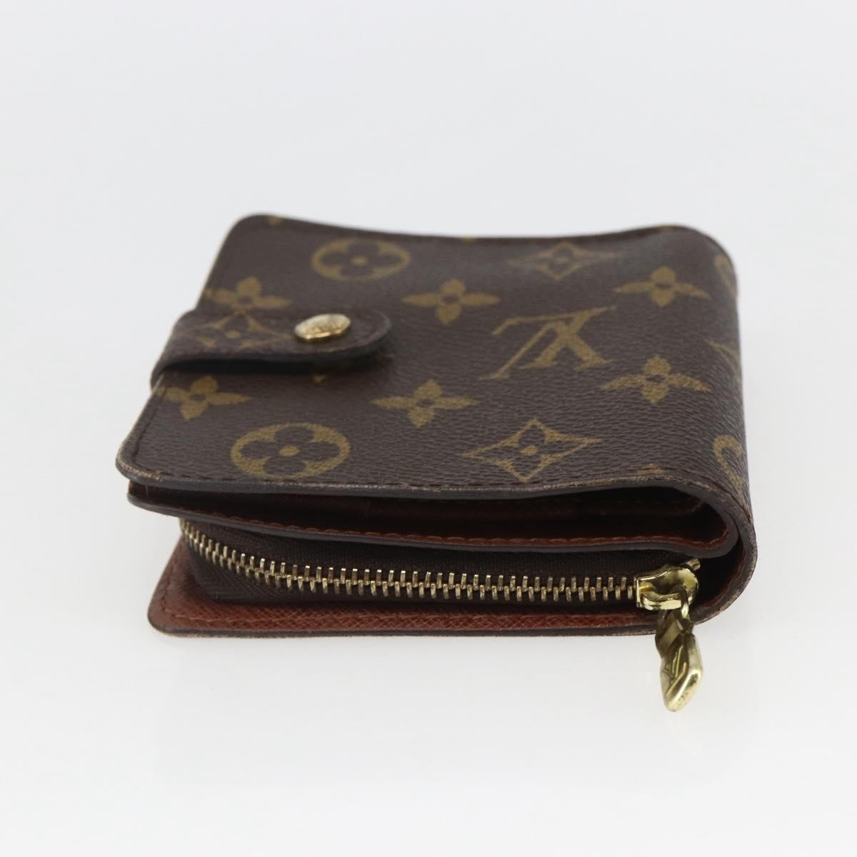 Louis Vuitton Compact Zippe Wallet Monogram Canvas, BROWN, CANVAS, Wallets