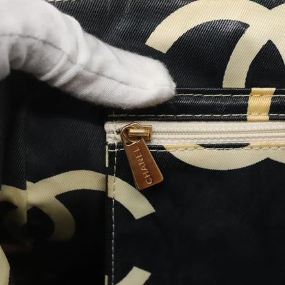 Chanel CC Resin Chain Tote Quilted Raffia, WHITE, WOOD, Tote bag