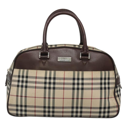 Burberry Nova Check Bowling Bag Canvas, BEIGE, NYLON, Handbag