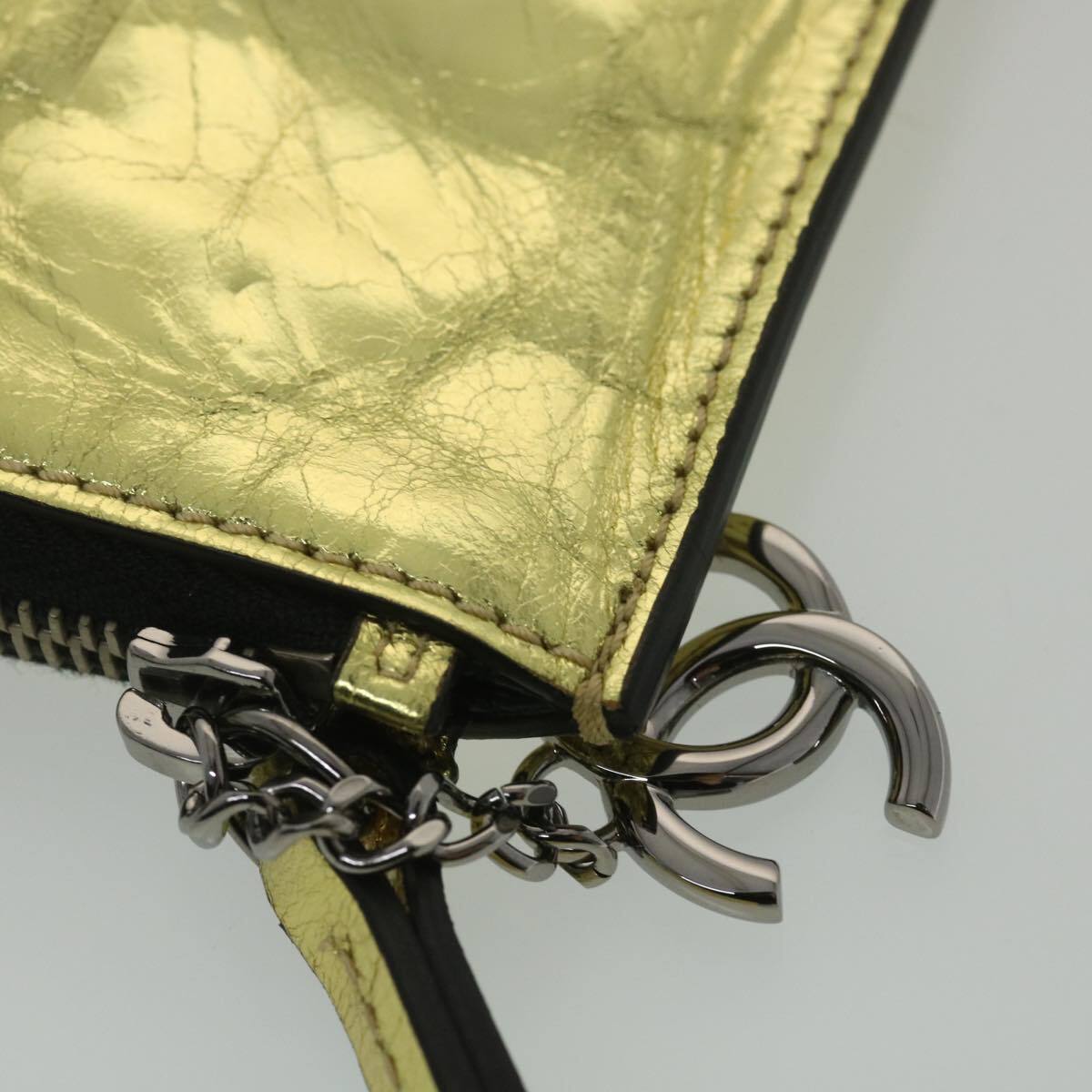 Chanel Je ne suis pas en solde Leather, GOLD, LEATHER, Handbag