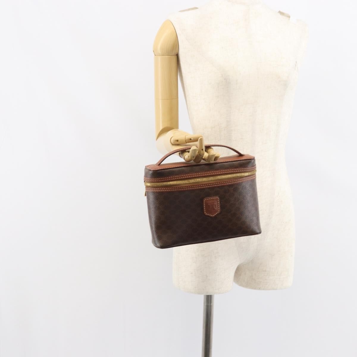 Celine Macadam Vanity Bag Canvas, BROWN, CANVAS, Clutche & pouche