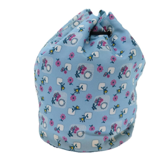 Miu Miu Drawstring Pouch Nylon, BLUE, NYLON, Clutche & pouche