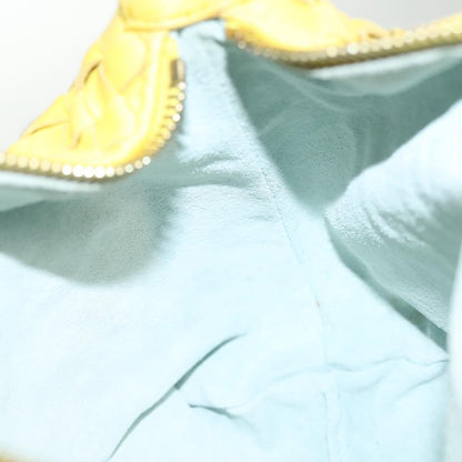 Bottega Veneta Wallace Shoulder Bag Intrecciato Nappa, YELLOW, LEATHER, Clutche & pouche