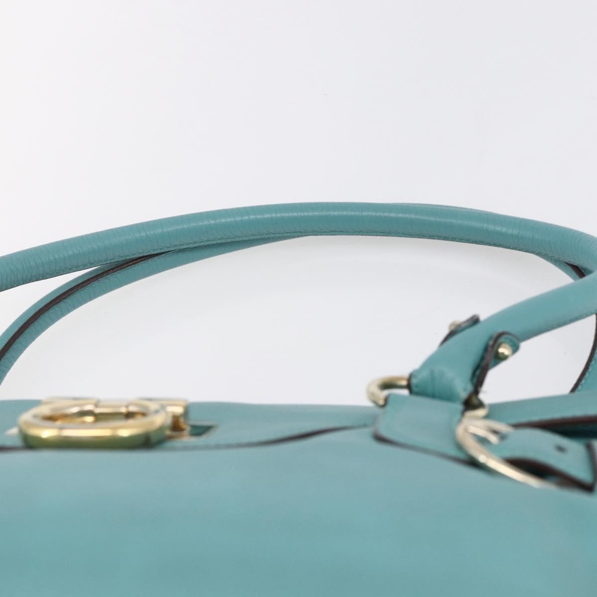 Salvatore Ferragamo Virna Satchel Leather, TURQUOISE, LEATHER, Tote bag