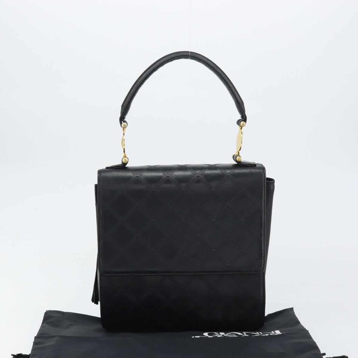Versace Vintage Handbag Leather, BLACK, LEATHER, Handbag