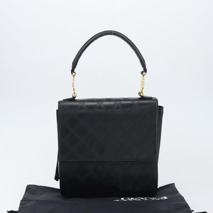 Versace Vintage Handbag Leather, BLACK, LEATHER, Handbag