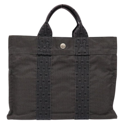 Hermes Fourre Tout Tote Canvas, GRAY, CANVAS, Tote bag