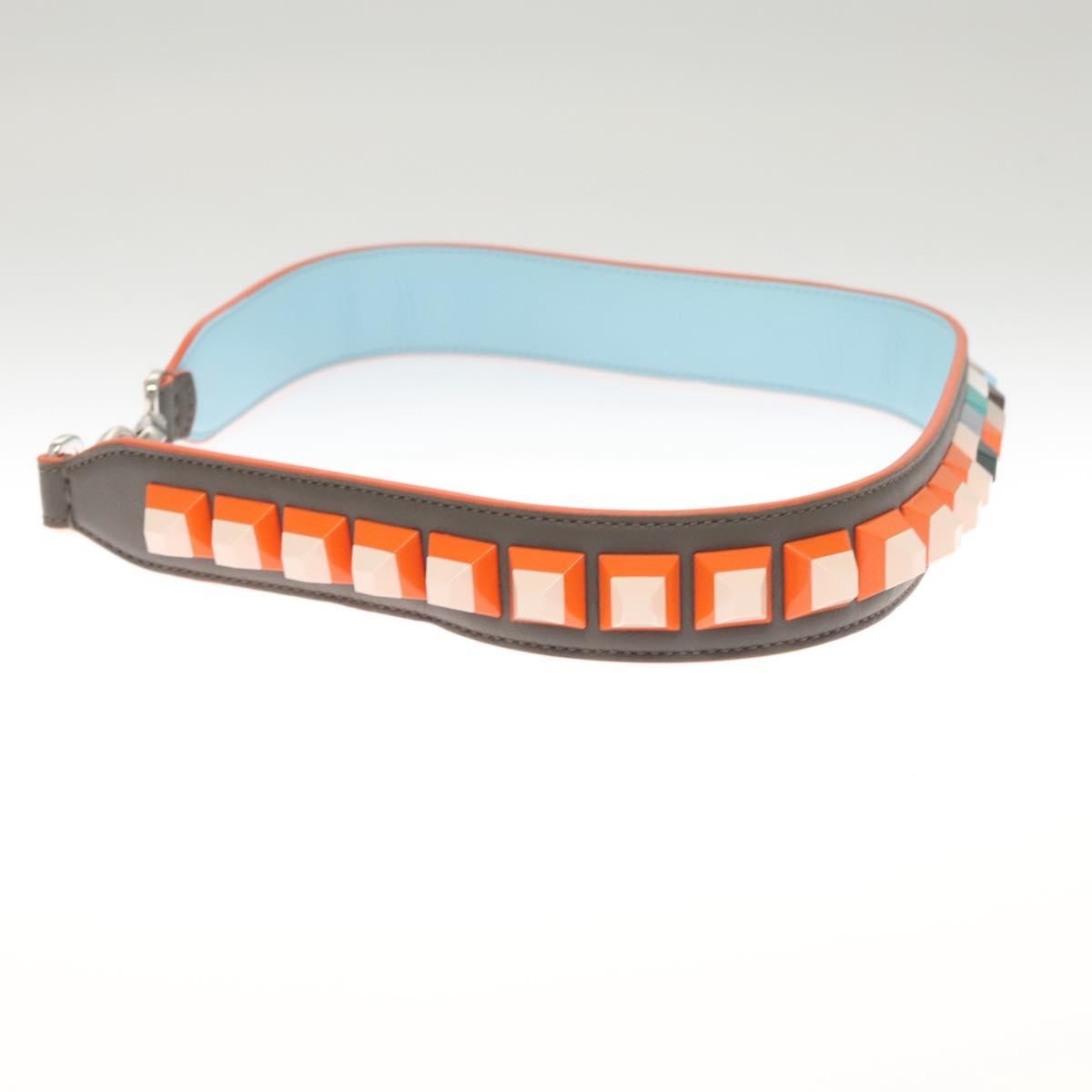 Fendi Strap You Shoulder Strap Leather, GRAY, LEATHER, Straps