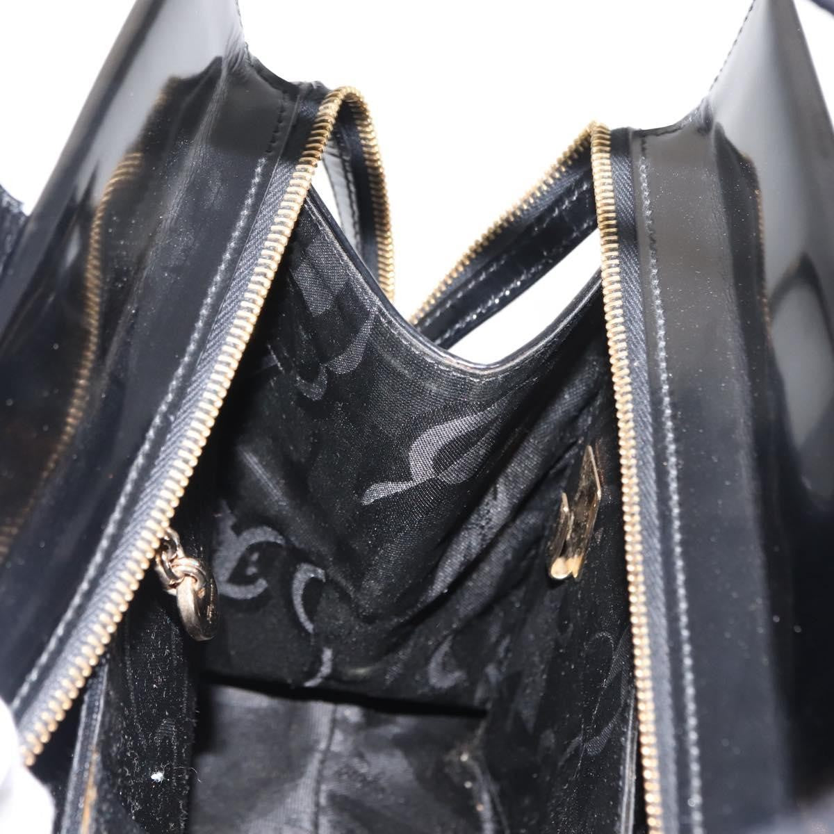 Salvatore Ferragamo Gancini Tote Patent leather, BLACK, PATENT_LEATHER, Tote bag