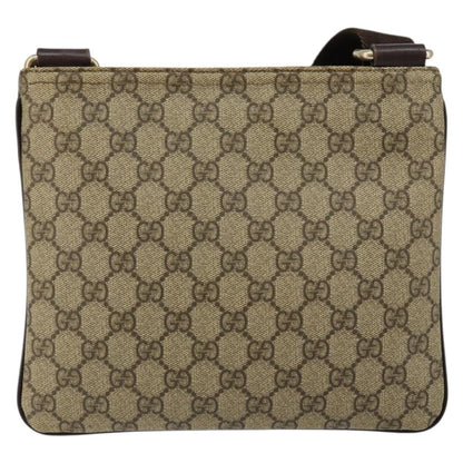 Gucci Flat Messenger Bag GG Canvas, BEIGE, CANVAS, Shoulder bag