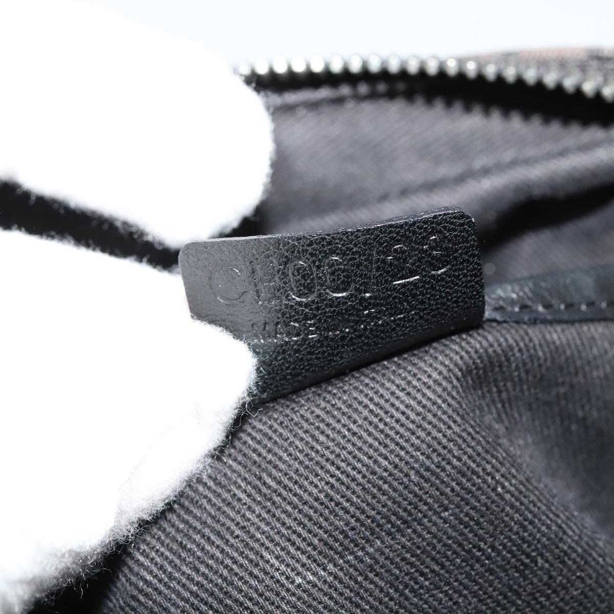 Celine Vintage Macadam Shoulder Bag Canvas, BLACK, CANVAS, Shoulder bag