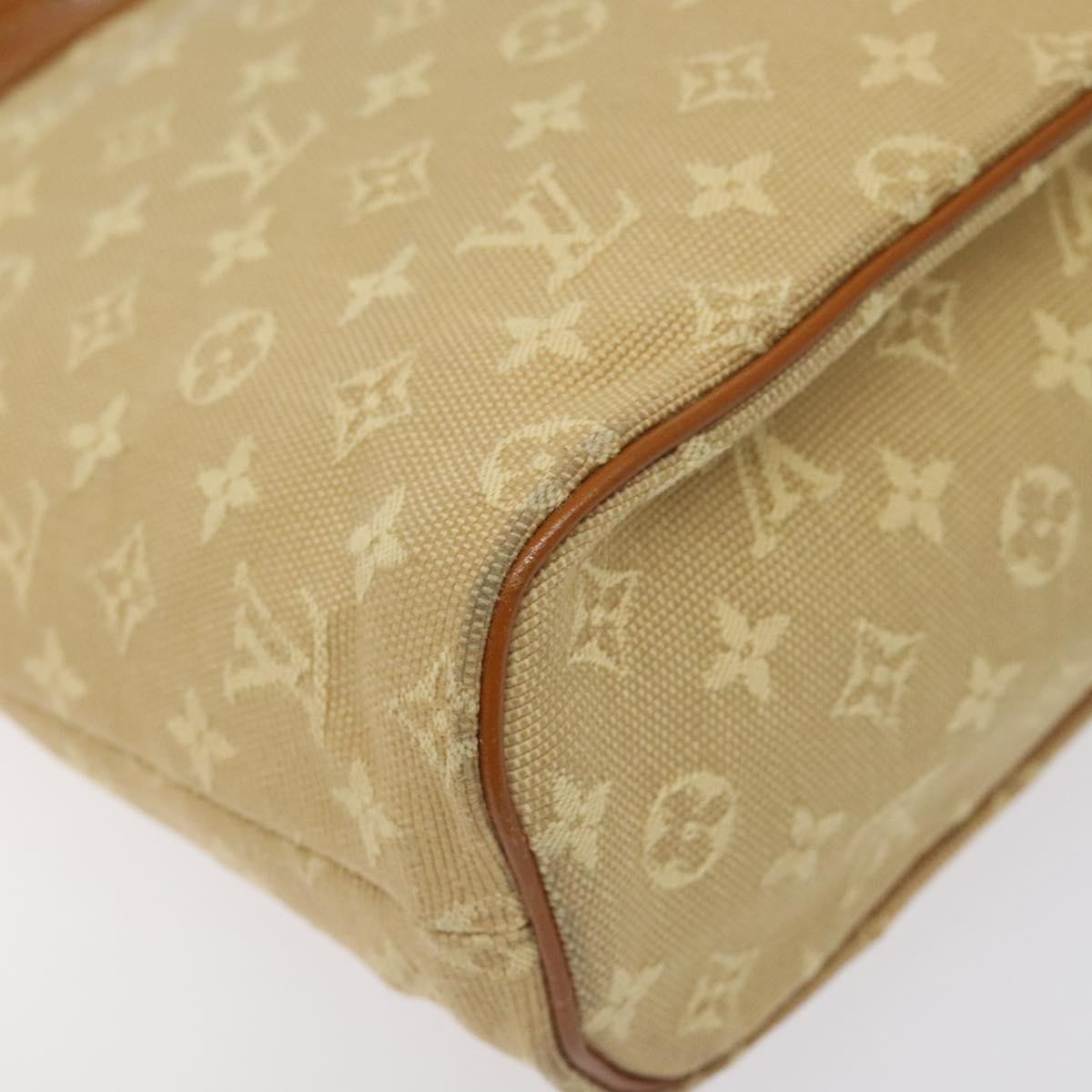 Louis Vuitton Lucille Handbag Mini Lin, BEIGE, CANVAS, Handbag