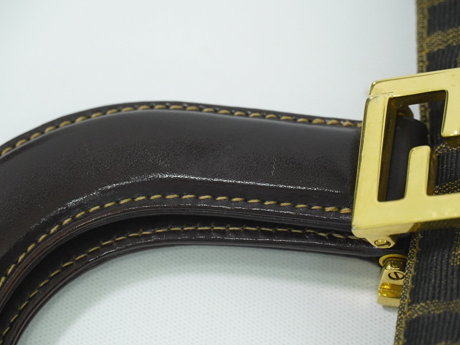 Fendi Vintage Zucca Handbag Zucca, BROWN, CANVAS, Handbag