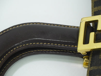 Fendi Vintage Zucca Handbag Zucca, BROWN, CANVAS, Handbag