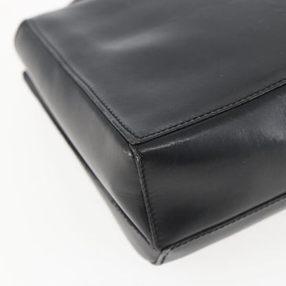 Celine Vintage Circle Logo Crossbody Bag Leather, BLACK, LEATHER, Shoulder bag