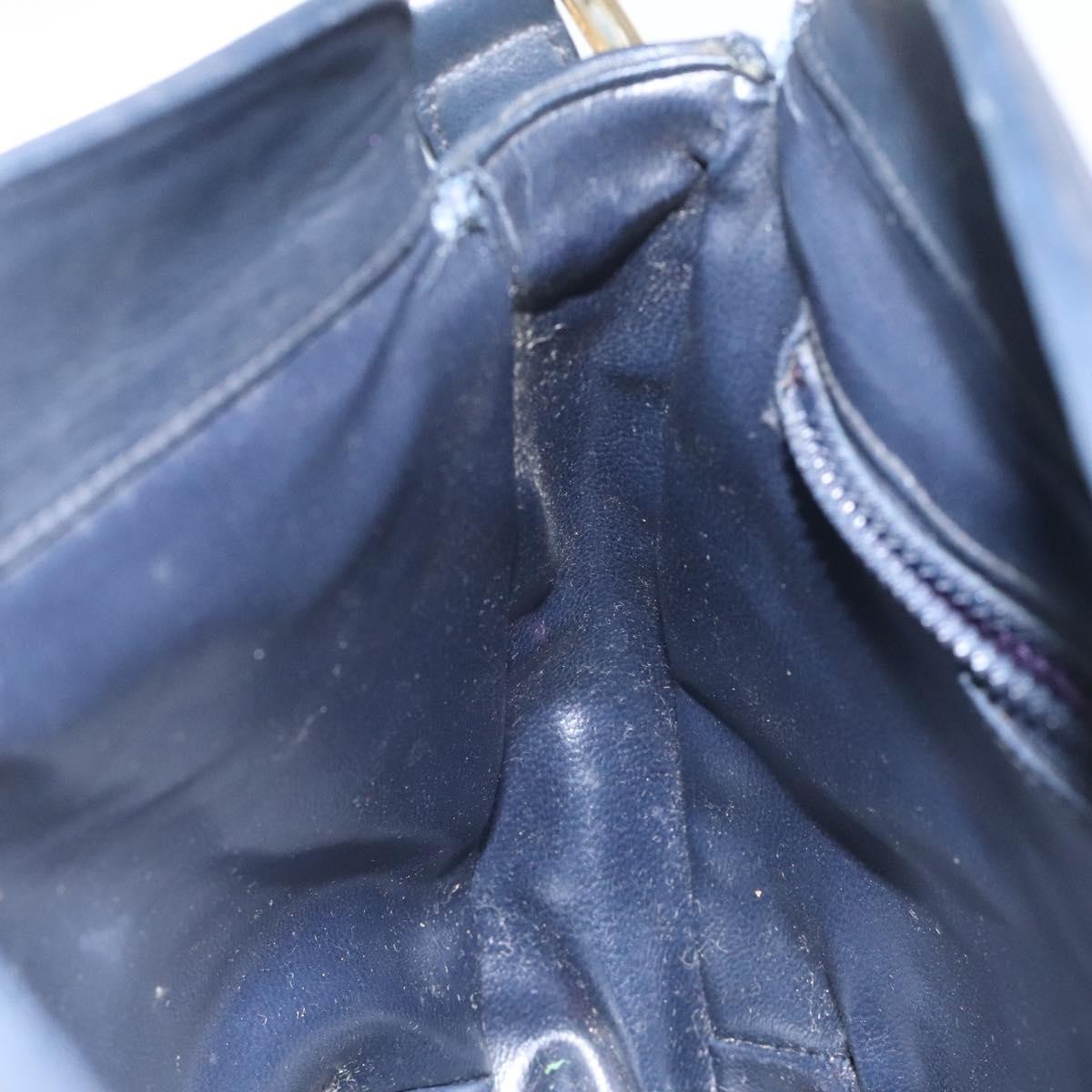 Celine Vintage Macadam Shoulder Bag Canvas and Leather, BLACK, CANVAS, Shoulder bag