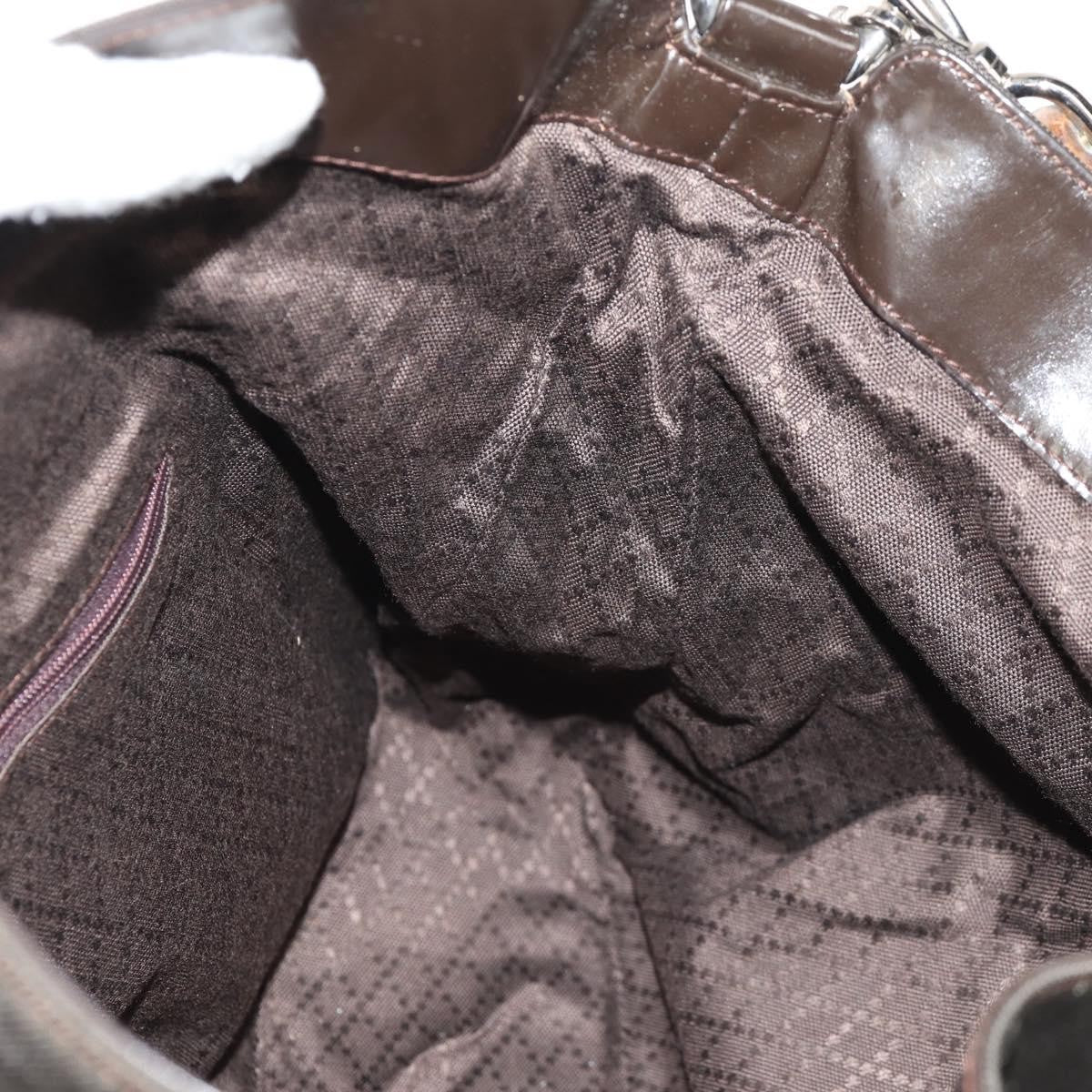 Gucci Vintage Bamboo Shoulder Bag Nylon, BROWN, NYLON, Shoulder bag