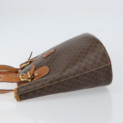 Celine Vintage Macadam Tote bag Canvas, BROWN, PVC, Tote bag