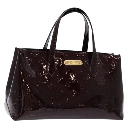 Louis Vuitton Wilshire Handbag Monogram Vernis, BURGUNDY, PATENT_LEATHER, Handbag