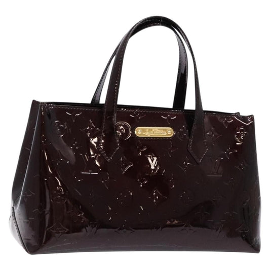 Louis Vuitton Wilshire Handbag Monogram Vernis, BURGUNDY, PATENT_LEATHER, Handbag