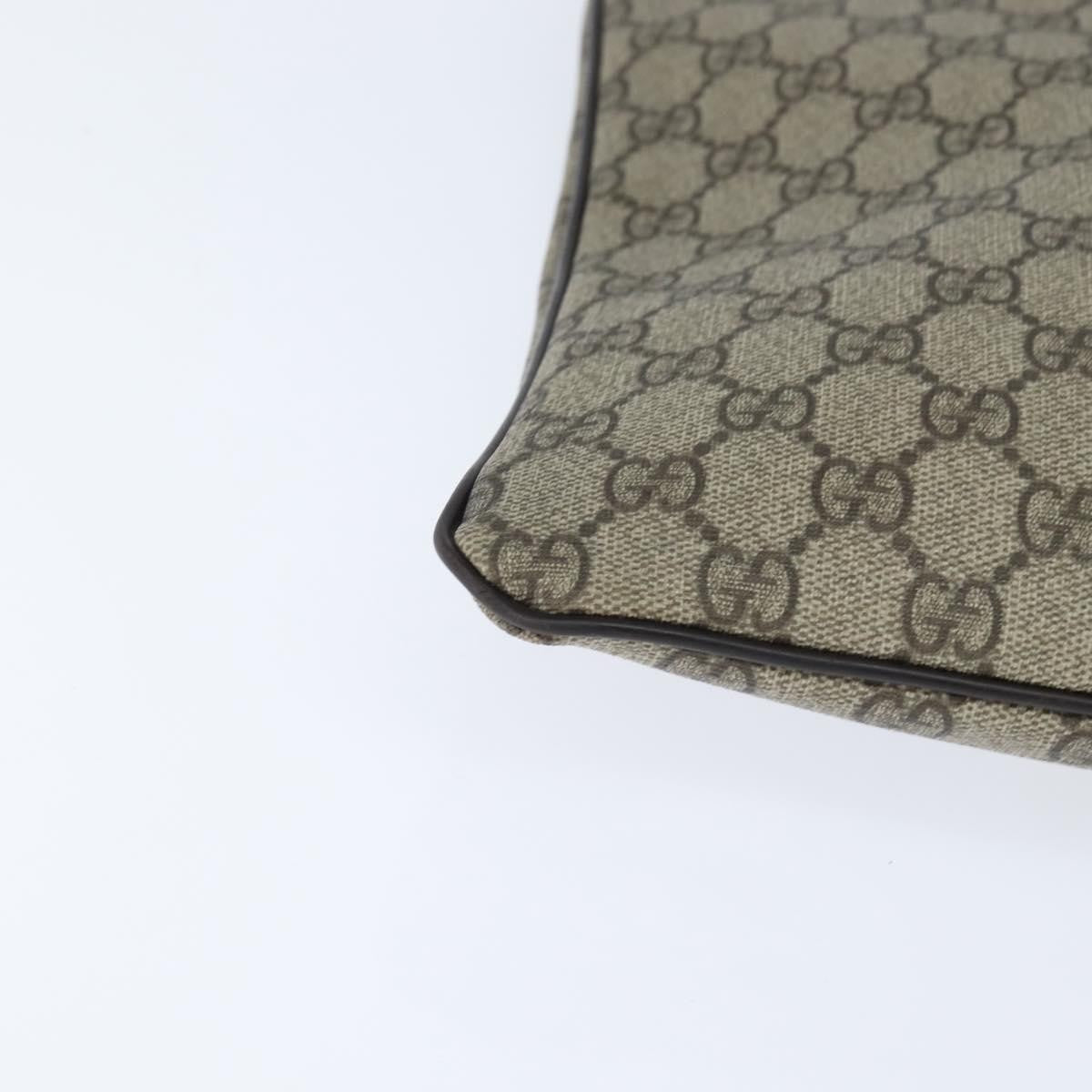 Gucci Zip Top Messenger Bag GG Coated Canvas, BEIGE, CANVAS, Shoulder bag