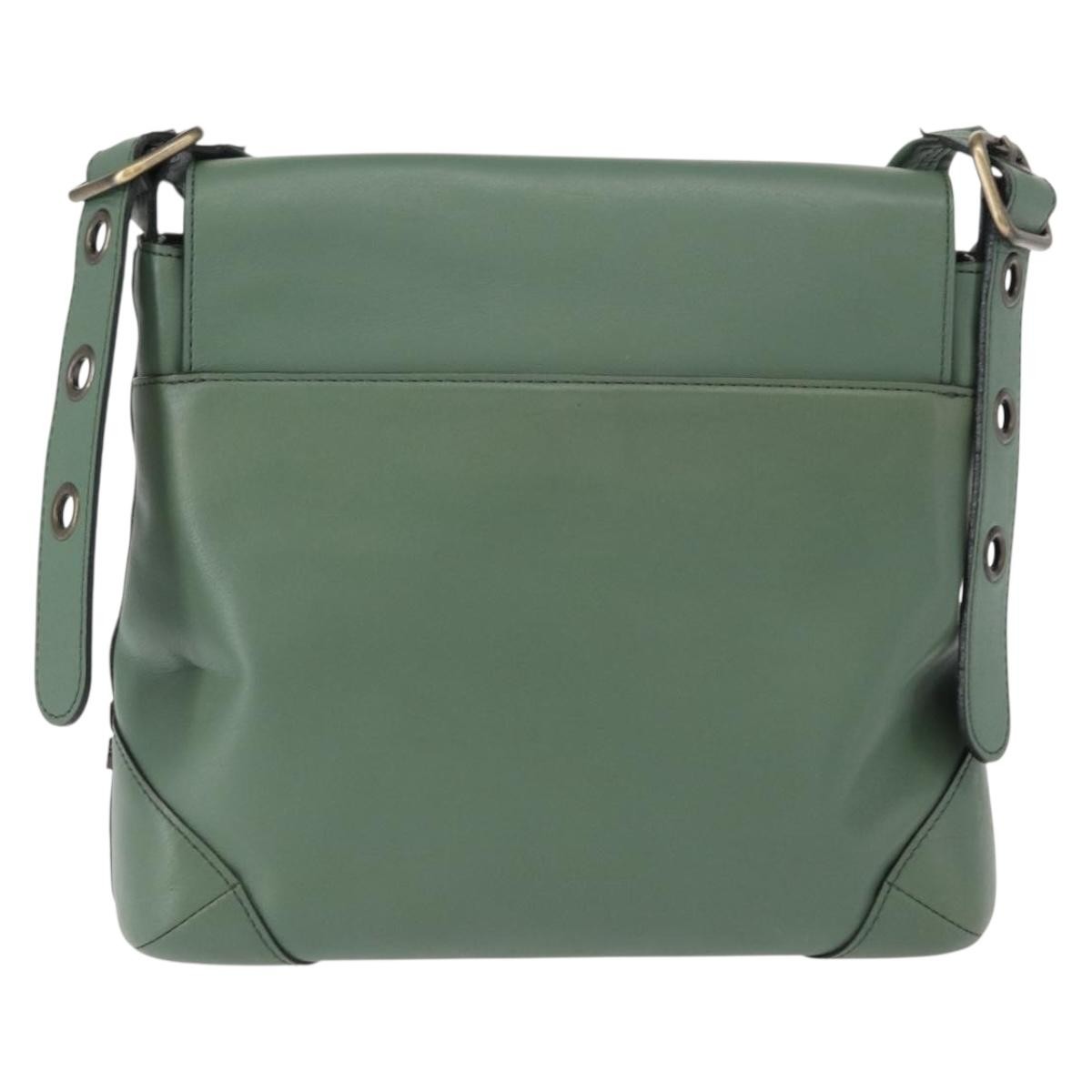 Chloe Vintage Flap shoulder bag Leather, GREEN, LEATHER, Shoulder bag