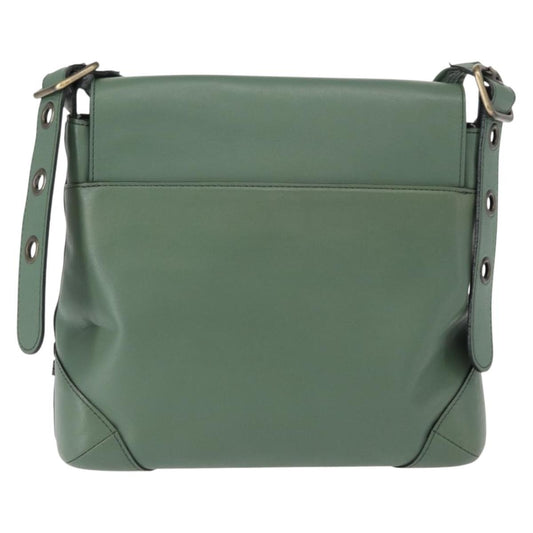Chloe Vintage Flap shoulder bag Leather, GREEN, LEATHER, Shoulder bag